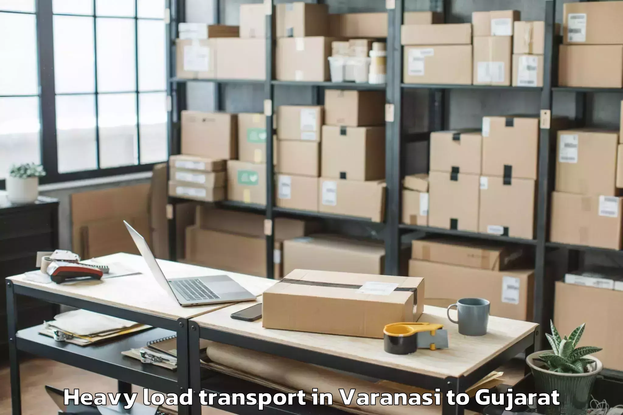 Reliable Varanasi to Waghai Heavy Load Transport